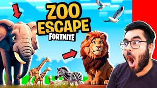 🧠 1000IQ Fortnite ZOO Escape 🤣  Hitesh KS [upl. by Storz]