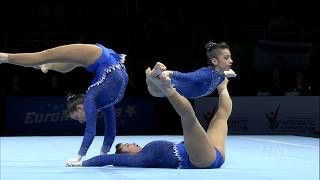 2018 Acrobatic Worlds – Portugal Women’s Group Qualifications [upl. by Steen801]