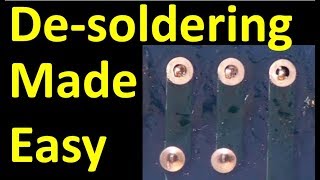 Solder removal  Desoldering made easy using Desoldering BIT from Soldron [upl. by Yetnruoc]