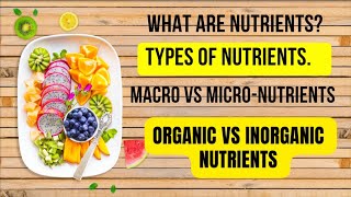 Nutrition  Types of Nutrients  Macronutrients and Micronutrients  Life processes [upl. by Noiemad]