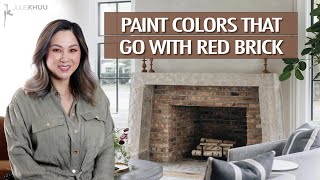 BEST PAINT COLORS THAT GO WITH RED BRICK Modern or Traditional so many options [upl. by Anastassia]