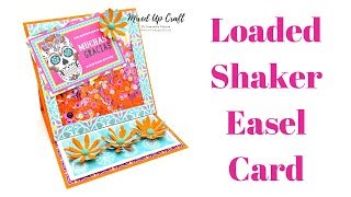 Loaded Shaker Easel Card  Fun Fold Card Tutorial [upl. by Frida]