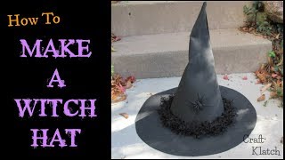 How To Make a Witch Hat Craft Tutorial [upl. by Aisila]