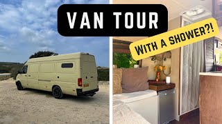 VAN TOUR With a SHOWER  VW LT35 LWB Campervan Conversion [upl. by Louie89]