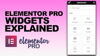 15 Elementor Pro widgets Explained and how to use them [upl. by Bailar]