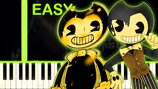 BENDY AND THE DARK REVIVAL MENU THEME  EASY Piano Tutorial [upl. by Einaled]