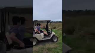 Almost tipped it at the end🤣😅 automobile viralvideo nature tractorsong shorts golfcart [upl. by Pryor805]