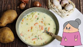 Omis schnelle einfache Gemüsesuppe  Suppe für Kinder  Suppe mit Tiefkühlgemüse [upl. by Anirbac]