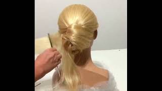 Wedding hairstyles long hair  bun hairstyles  Juda hairstyle  Simple chignon updo open hairstyle [upl. by Trinee]