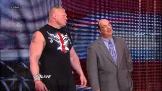 Triple H and Brock Lesnar go facetoface Raw May 13 2013 [upl. by Denver967]