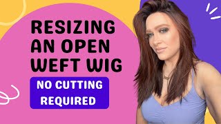 Synthetic Wig Tutorial For Beginners Resizing an Open Weft Wig  Wig Education [upl. by Graeme]