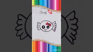 Is it a girl face or candy  😉 🤔 shorts shortvideo easydrawing art desenhar [upl. by Moseley80]