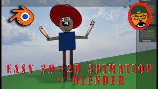 EASY 3d2D Animation in Blender blender blender3d blendertutorial blendertutorial [upl. by Nitsoj]