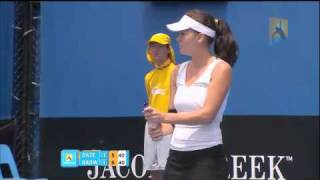 ★LOL★ Agnieszka Radwanska Loses Her Racquet  Australian Open [upl. by Eirret]