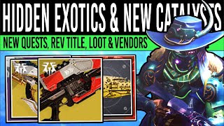 Destiny 2 NEW SECRET EXOTICS amp EVERVERSE LOOT New CATALYST Title Secret Loot Quests Oct 8th [upl. by Story813]