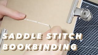 BOOKBINDING  step by step saddle stitch binding [upl. by Llertrac597]