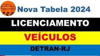 Nova tabela para o licenciamento anual de 2024 do Detran RJ [upl. by Egni]