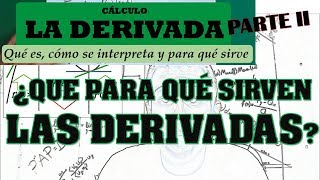 La derivada II ¿que para qué sirven [upl. by Kenaz]