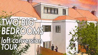 Loft Conversions UK Tour of 2 BEDROOM LOFT CONVERSION [upl. by Camey]