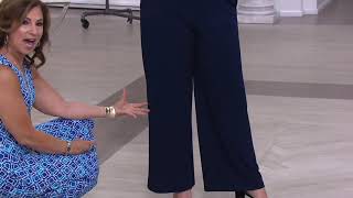 Susan Graver Liquid Knit Palazzo Pants on QVC [upl. by Atekin]