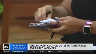 Chicago City Council votes to raise wages for tipped workers [upl. by Madaras]