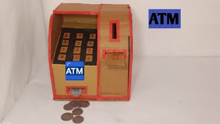 How to make ATM machine from Cardboard  Cardboard ka ATM machine kaise banaye  cardboard craft [upl. by Gabriele315]