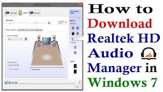 How to Download Realtek HD Audio Manager windows 7 64 bit  Realtek High Definition Audio  Hindi [upl. by Ynattib]