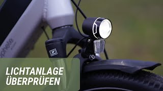 Überprüfung der Lichtanlage bei Fahrrädern und EBikes  Prophete [upl. by Mathur]