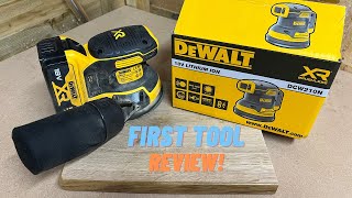 DEWALT DCW210NXJ 125MM 18V LIION XR BRUSHLESS CORDLESS RANDOM ORBITAL SANDER  REVIEW [upl. by Atirehc]