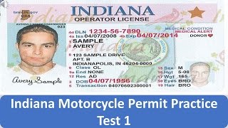 Indiana Motorcycle Permit Practice Test 1 [upl. by Eidod]