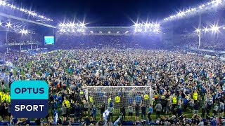 GOODISON PARK IN RAPTURES 🎉 Fans invade pitch as Toffees stay up [upl. by Esiuqcaj980]