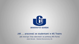 MS Teams Jak tworzyć listę obecności za pomocą MS Forms [upl. by Kentigera220]