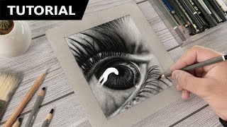 How to Draw REALISTIC Eye  Step by Step [upl. by Remlap]