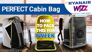 Cabin Bag RyanairWizzAir ✈️  How to Pack a Backpack for a WEEK [upl. by Eleinad]