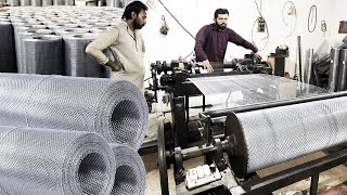 The Fascinating Process of Manufacturing Metal Mesh Inside the Factory  Metal Mesh Production [upl. by Anitsirhk]