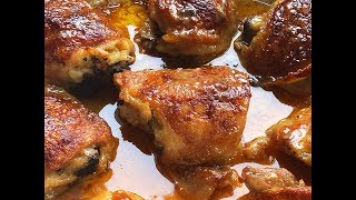 Crispy Buttery Buffalo Baked Chicken Thighs [upl. by Ehrman805]