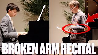 FAMILY PIANO RECITAL TO REMEMBER  PLAYING PIANO WITH A BROKEN ARM [upl. by Switzer]