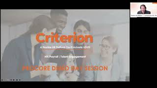 Demo Days  Procore  Criterion HCM Webinar [upl. by Etnovahs]