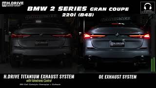 BMW 2 Series 220i Gran Coupe F44 B48  HDrive Titanium Exhaust System [upl. by Kissee]