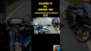 Raider fi at Sniper 150 naghabulan sa kurbada sniper150 raider150fi [upl. by Mehalek]