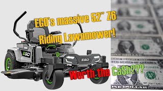 Ego Power 56v Z6 Zero Turn Riding Mower Review ZT5207L [upl. by Kalina]