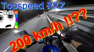 topspeed Yamaha RXZ 135 catalyzer GPS speed [upl. by Ynnal682]