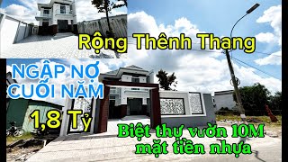 BÁN LẸ CUỐI NĂM Nhà vườn nghĩ dưỡng mặt tiền đường nhựa 10 x 23M full thổ cư gần Thành Phố [upl. by Anitroc]