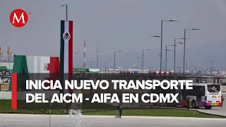 Inicia servicio de transporte terrestre entre aeropuertos de Ciudad de México [upl. by Yacano745]