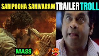 SARIPODHA SANIVARAM Trailer Meme Reaction🤯 🥵  Trailer Reaction  Nani  Sj Suriya  TTW [upl. by Gibbie804]