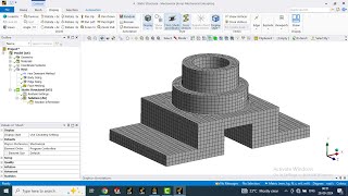 Hex Mesh in ANSYS Workbench  Ansys Hex Dominant Method [upl. by Leiba]