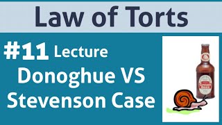 Law of Torts Donoghue VS Stevenson Case [upl. by Anina]