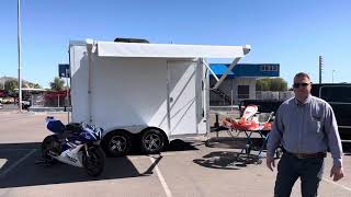 Showcase Enclosed Motorcycle RACING Trailers  DELUXE OPTIONS [upl. by Aikim13]