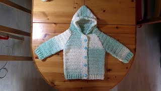 TUTO CROCHET COMMENT FAIRE UN PALETOT DE 4 à 6 ans [upl. by Ahseel]