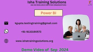 Power BI Demo Video On 10th September 2024CallWhatsApp us on 919133190573 to Enroll [upl. by Ot337]